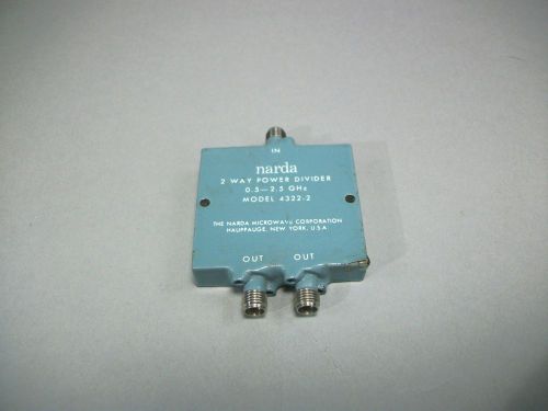 Narda 2-Way Power Divider Model 4322-2 0.5 - 2.5 Ghz