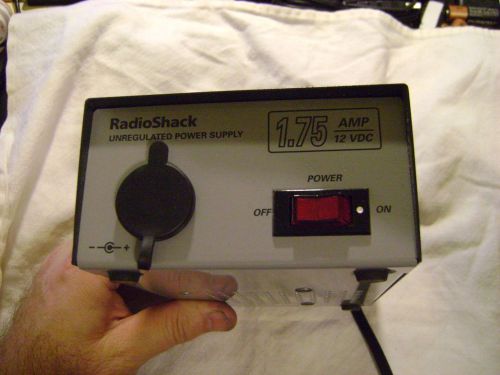 Radio shack 22-502 12 vdc 1.75 amp unregulated pwr sply lighter outlet 2 outputs for sale