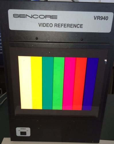 SENCORE VR490 Video Reference Display &amp; 9 Display Slides w/Box