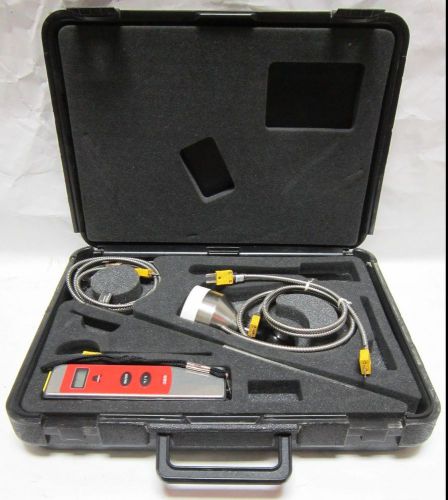 USED ATKINS SERIES 386 TEMPTEC THERMOCOUPLE KIT THERMOMETER PROBE TESTER IN BOX