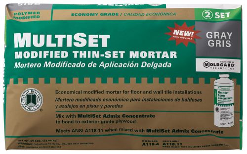 Custom building products msmg50 50 lb gray multiset modified thin-set mortar for sale