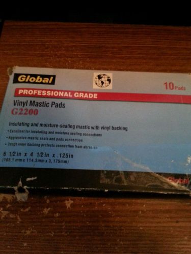 GLOBAL VINYL MASTIC PADS G2200  BOX OF 10