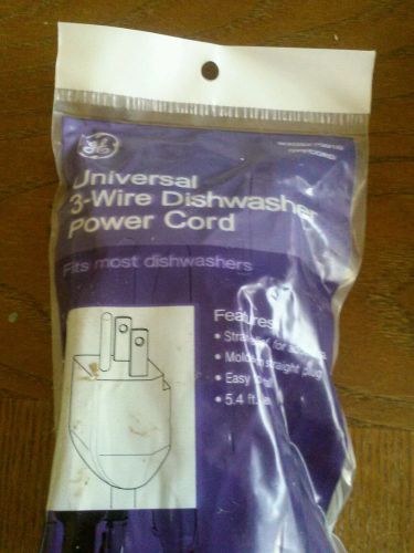 Universal 3 wire Dishwasher Power Cord GE 5.4 ft length NEW IN BAG