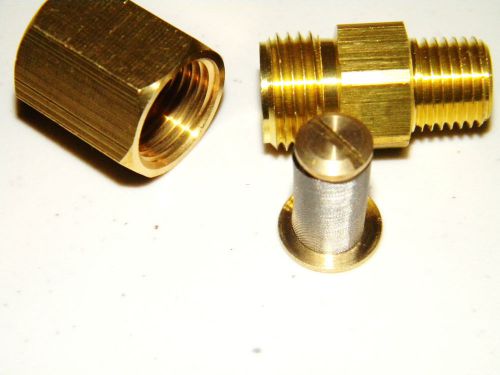 Carpet cleaning - 1/4&#034; brass inline filter for sale