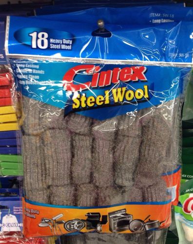 18 pc steel wool heavy duty fast shipping in usa for sale
