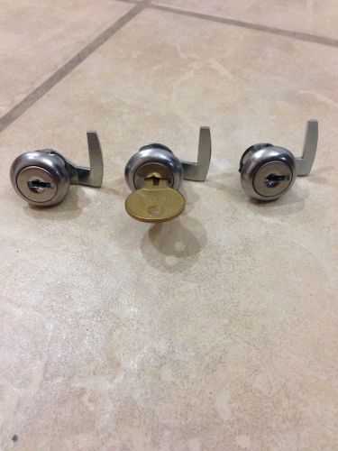3 Dispencer Locks And 1 Key (For Paper Towel, Soap &amp; Toilet Paper Dispencers)