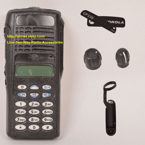 Black replacement housing case for Motorola GP338(LCD+Ribbon Cable+Speaker+mic)