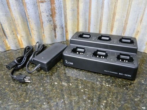 Icom bc-121n 6 bay charger includes ad-94 adapters &amp; power supply free shipping for sale