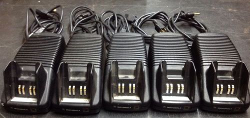 Motorola ntn7209a aa16740 battery charger lot of 5 for mts2000 ht1000 xts5000 for sale