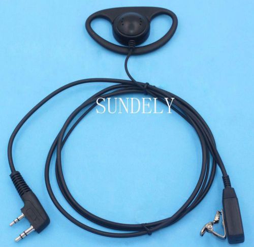 D-ring headset/ear piece for kenwood 2-prong nx240v tk348 tk355 tk272g tk273g for sale