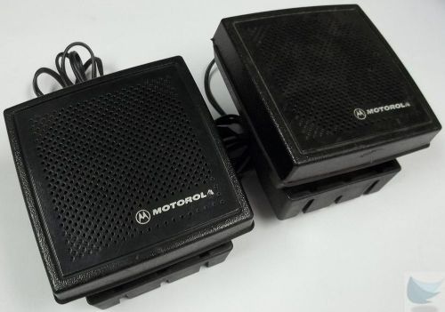 Lot of 2 motorola apx xtl spectra hsn4032a radio speakers with mounting brackets for sale