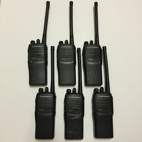 (6) Motorola HT750 Two-Way Radios (AAH25KDC9AA2AN)