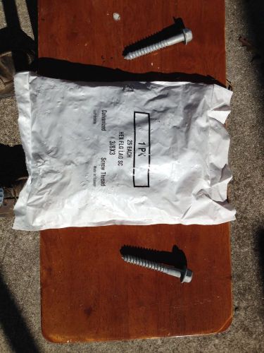 25 pcs. of 3/8&#034; x 3&#034; galvanized lag  bolts for sale
