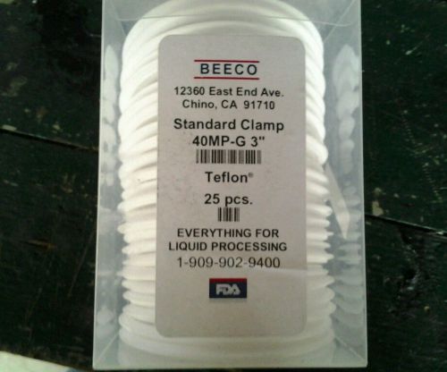 Beeco 40MP-G 3&#034; Teflon Standard Clamp 25 pcs.