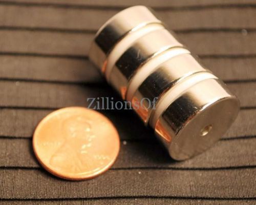 4 Neodymium Ring Magnets 3/4 x 1/8 x 1/4 Rare Earth N42