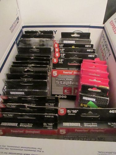 Lot of 26 Surebonder Heavy Duty Staples #5 3/8&#034; 1/2&#034; 5/16&#034; 9/16&#034; -Z14