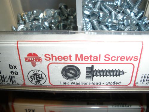 #12 Hex washer head zinc sheet metal screws (315) pcs. 1/2&#034; - 2&#034; mixed length