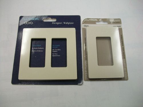 Lot of 2 Claro lutron plates light almond CW-1-LA and CW-2-LA new in package