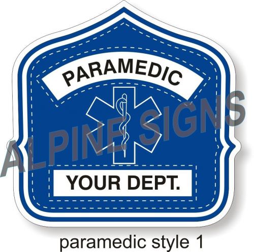 Fire Paramedic Helmet Shield sticker - Style 1 - Custom just for You! 4.2&#034;x4&#034;