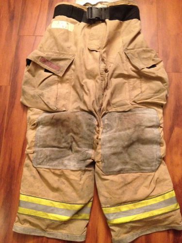 Firefighter pbi gold bunker/turn out gear globe g extreme used 36w x 30l 2006 for sale