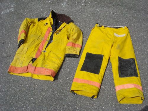 Janesville firefighter turnout gear set bunker pants 36x29 jacket 44x35 for sale