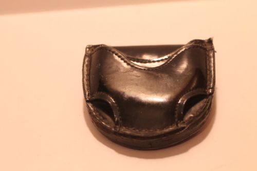 shiny black handcuff holder patent leather