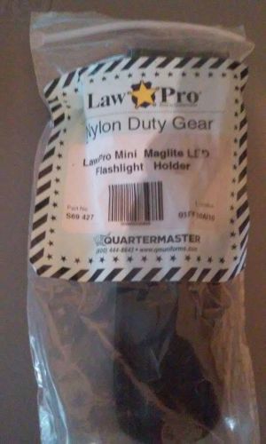 New in plastic lawpro nylon black flash light holder quarter master law pro for sale