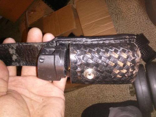 dutyman leather basketweave mk3 pepper spray duty holster