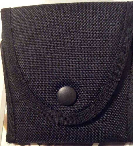 HIGH QUALITY BLACK  HANDCUFF POUCH HEAVY DUTY NYLON  WITH BELT HOLDER NEW