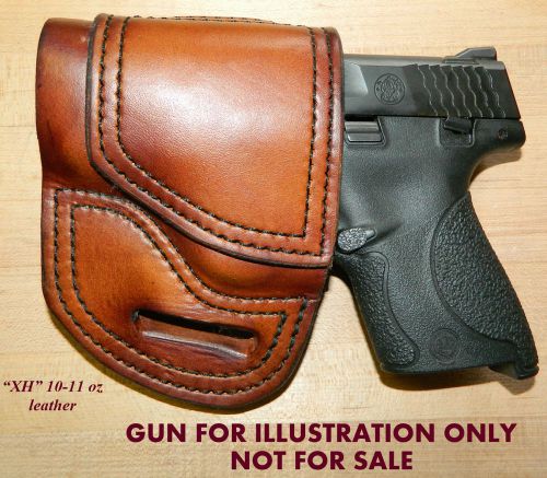 Gary c&#039;s avenger &#034;xh&#034; owb left hand holster s&amp;w  m&amp;p shield 10-11oz leather for sale