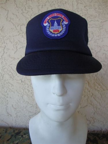 Vintage Old School UNITED STATES CAPITOL POLICE Mesh Back Trucker Cap Hat Navy