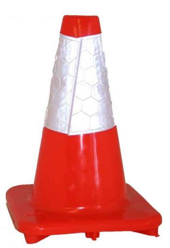 Traffic Safety Cones,18&#034; X 2.5 Lb, Reflective Tape, PVC,Protect Your Employess