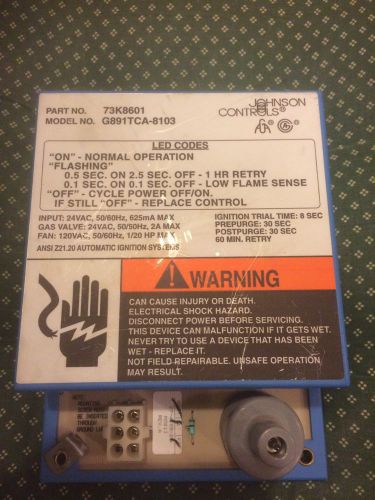 Johnson Controls  73K8601 Lennox Pulse Ignition Control Board  G891TCA-8103