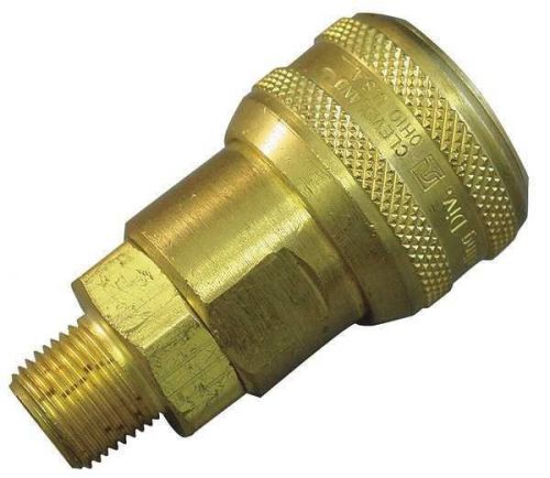 Hansen pneumatic series 4000 brass quick connect coupling (m)npt 3/8&#034; to 3/8 for sale