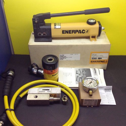 ENERPAC  RCH-121 P142 Pump Hydraulic Cylinder Set NEW! 12 ton GA3 adaptor NICE!