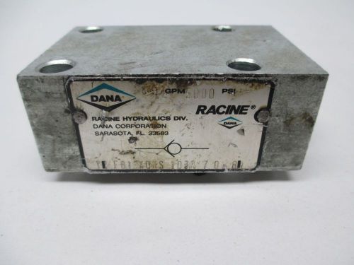 Dana fb1x0ks103n701 racine 5000 psi manifold 12gpm hydraulic valve d300636 for sale