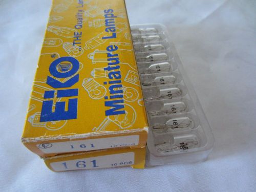 Lot of 20 Eiko No. 161  Miniature Wedge Base Lamps Light Bulbs New in Box