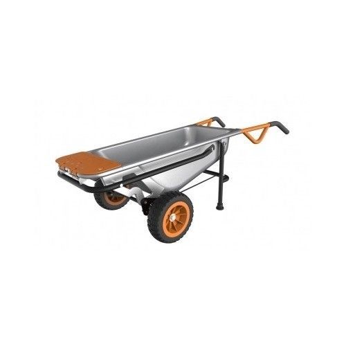 Wheelbarrow Dolly Cart Flat Free Tires Steel Lifter Carrier Extension Arms Move