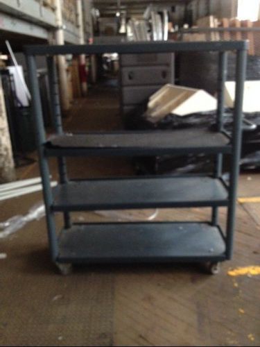 Stock Carts 4 TIER Used Rolling Warehouse Backroom Store Fixtures Equipment Rack