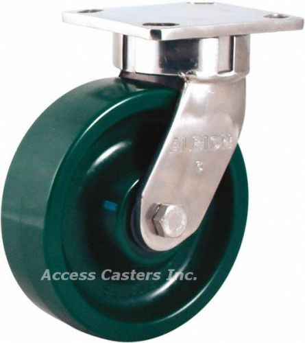 130xi06201szb03 albion stainless steel swivel caster elastomer wheel 1000 lb cap for sale