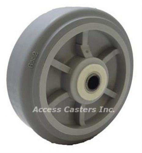 5AXS52 5&#034; X 2&#034; Non-Marking Rubber on Plastic Wheel, 500 lb Capacity, 2-3/16&#034; Hub