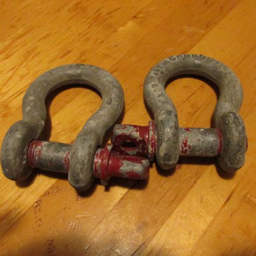 Crosby Clevis Shackle Pair 4 3/4 T L5B Rigging HD Tractor Hauling tie down load