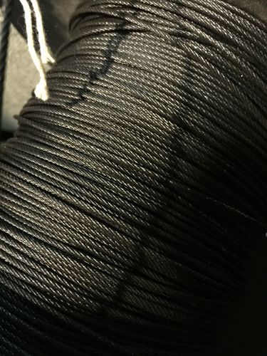 1/16&#034;x457&#039;  (7x7) black powder coat industry standard cable for sale