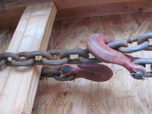 11 foot chain tow haul boomer 3/8 with 2 crosby hooks steampunk projects (lot 1) for sale