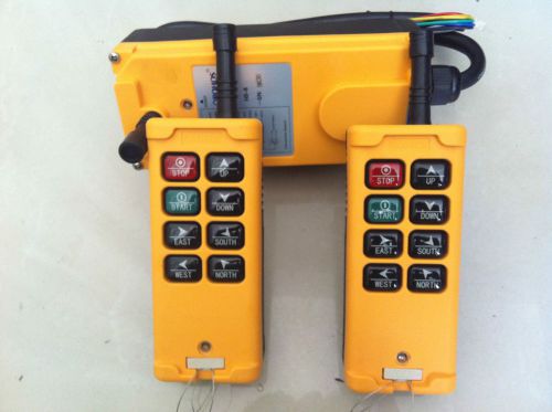 2 transmitters 8 channels hoist crane radio remote control system 220v ac for sale