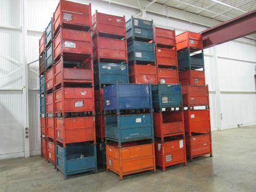(16) Steel Storage/Shipping Containers.with Two Half Drop Gates - Used -AM13808