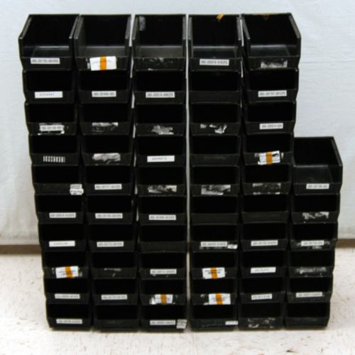 Lot of 56 Akro-Mils 30-210 Black Storage/Stackable Akro Bins 5-3/8&#034;L x 4-1/8&#034; W