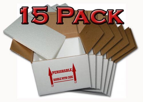 Insulated Shipping Box  8&#034; x 8&#034; x 7&#034;    15 Pack  With  1/2&#034; Foam    $ 3.98 each