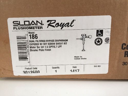 Sloan flushometer urinal valve 3012600 model 186 for sale