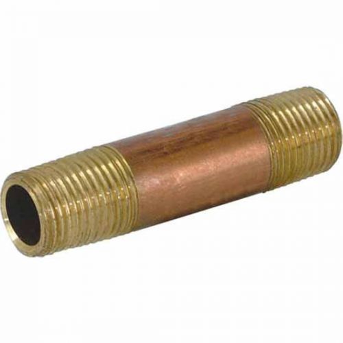 Ez-Flo 78693 Red Brass Nipple - 1/2&#034; MIP